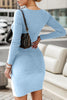 Cutout Long Sleeve Wrap Dress - Premium   - Just $27.16! Shop now at LACEDUPED