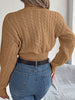 Twisted Cable-Knit V-Neck Sweater - Premium   - Just $39.95! Shop now at LACEDUPED