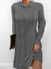 Drawstring Hooded Sweater Dress - Premium   - Just $42.95! Shop now at LACEDUPED