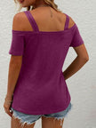 Double Spaghetti Straps Short Sleeve T-Shirt - Premium   - Just $36.95! Shop now at LACEDUPED