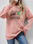 Letter Graphic Round Neck Sweatshirt - Premium   - Just $48.95! Shop now at LACEDUPED