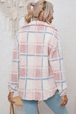 Plaid Button Up Collared Neck Long Sleeve Shacket - Premium   - Just $77.95! Shop now at LACEDUPED