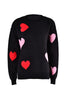 Heart Round Neck Droppped Shoulder Sweater - Premium   - Just $53.95! Shop now at LACEDUPED