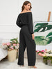 Off-Shoulder Straight Leg Jumpsuit - Premium   - Just $66.95! Shop now at LACEDUPED