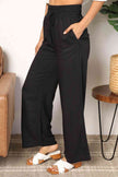 Double Take Drawstring Smocked Waist Wide Leg Pants - Premium   - Just $44.95! Shop now at LACEDUPED