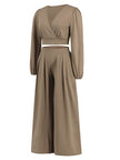 Surplice Top and Wide Leg Pants Set - Premium   - Just $68.95! Shop now at LACEDUPED