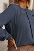 Button Up Round Neck Long Sleeve Shirt - Premium   - Just $39.95! Shop now at LACEDUPED