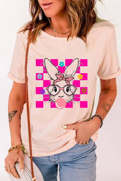 Rabbit Round Neck Short Sleeve T-Shirt - Premium   - Just $36.95! Shop now at LACEDUPED