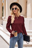 Round Neck Puff Sleeve Blouse - Premium   - Just $33.95! Shop now at LACEDUPED