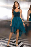 Sequin Spaghetti Strap High-Low Dress - Premium   - Just $65.95! Shop now at LACEDUPED