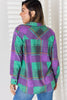 Zenana Plaid Button Up Long Sleeve Shacket - Premium   - Just $50.95! Shop now at LACEDUPED