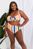 Marina West Swim Take A Dip Twist High-Rise Bikini in Stripe - Premium   - Just $81.95! Shop now at LACEDUPED