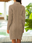 Turtleneck Ribbed Sweater Dress - Premium   - Just $60.95! Shop now at LACEDUPED