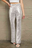 Double Take Sequin High Waist Flared Pants - Premium   - Just $78.95! Shop now at LACEDUPED