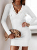 V-Neck Long Sleeve Ribbed Dress - Premium   - Just $37.95! Shop now at LACEDUPED