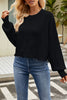 Round Neck Dropped Shoulder Sweater - Premium   - Just $68.95! Shop now at LACEDUPED