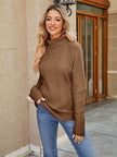 Cable-Knit Mock Neck Sweater - Premium   - Just $55.95! Shop now at LACEDUPED