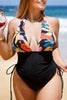 Plus Size Two-Tone Tied Halter Neck One-Piece Swimsuit - Premium   - Just $37.95! Shop now at LACEDUPED