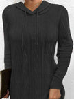 Drawstring Hooded Sweater Dress - Premium   - Just $42.95! Shop now at LACEDUPED