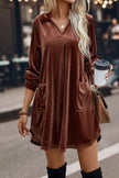 Johnny Collar Pocketed Mini Dress - Premium   - Just $53.95! Shop now at LACEDUPED