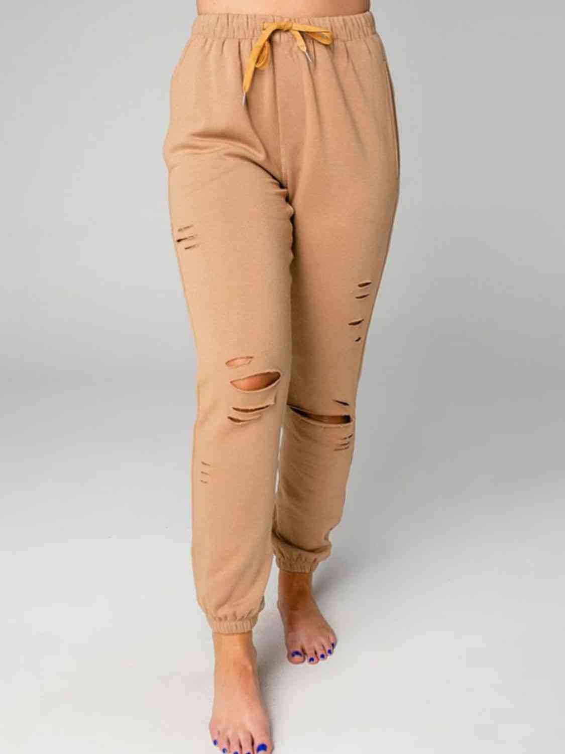 Distressed Sweatshirt and Joggers Set - Premium   - Just $66.95! Shop now at LACEDUPED
