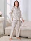 Button-Up Shirt and Pants Pajama Set - Premium   - Just $47.95! Shop now at LACEDUPED