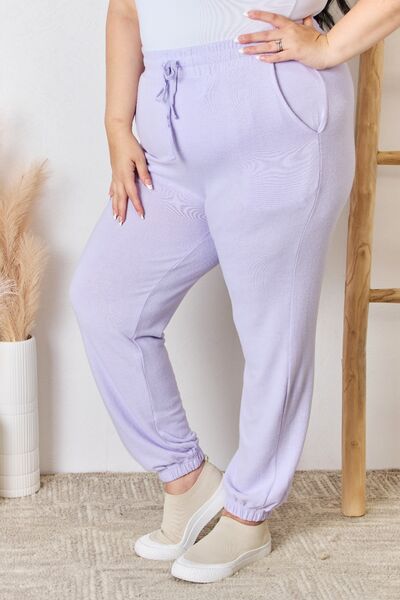 RISEN Full Size Drawstring Ultra Soft Knit Jogger - Premium   - Just $64.95! Shop now at LACEDUPED