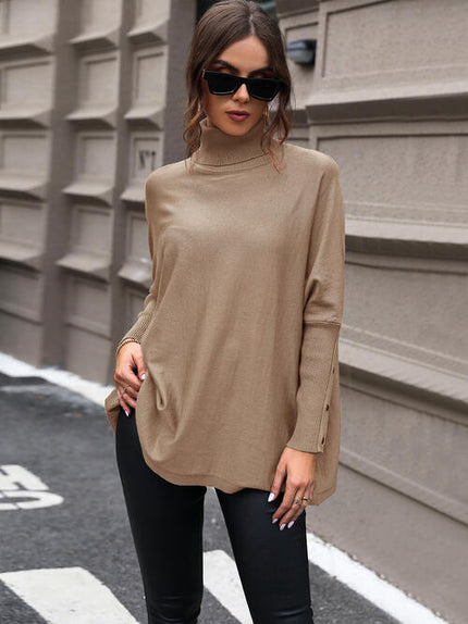 Turtleneck Raglan Sleeve Sweater - Premium   - Just $52.95! Shop now at LACEDUPED