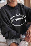 Round Neck Long Sleeve FOOTBALL Graphic Sweatshirt - Premium   - Just $56.95! Shop now at LACEDUPED