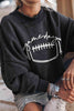 Round Neck Long Sleeve FOOTBALL Graphic Sweatshirt - Premium   - Just $56.95! Shop now at LACEDUPED