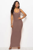 Scoop Neck Wide Strap Maxi Dress - Premium   - Just $29.95! Shop now at LACEDUPED