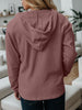 Waffle-Knit Drawstring Quarter Button Hoodie - Premium   - Just $34.95! Shop now at LACEDUPED