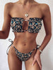 Frill Trim Ruched Bikini Set - Premium   - Just $33.95! Shop now at LACEDUPED