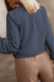 Button Up Round Neck Long Sleeve Shirt - Premium   - Just $39.95! Shop now at LACEDUPED