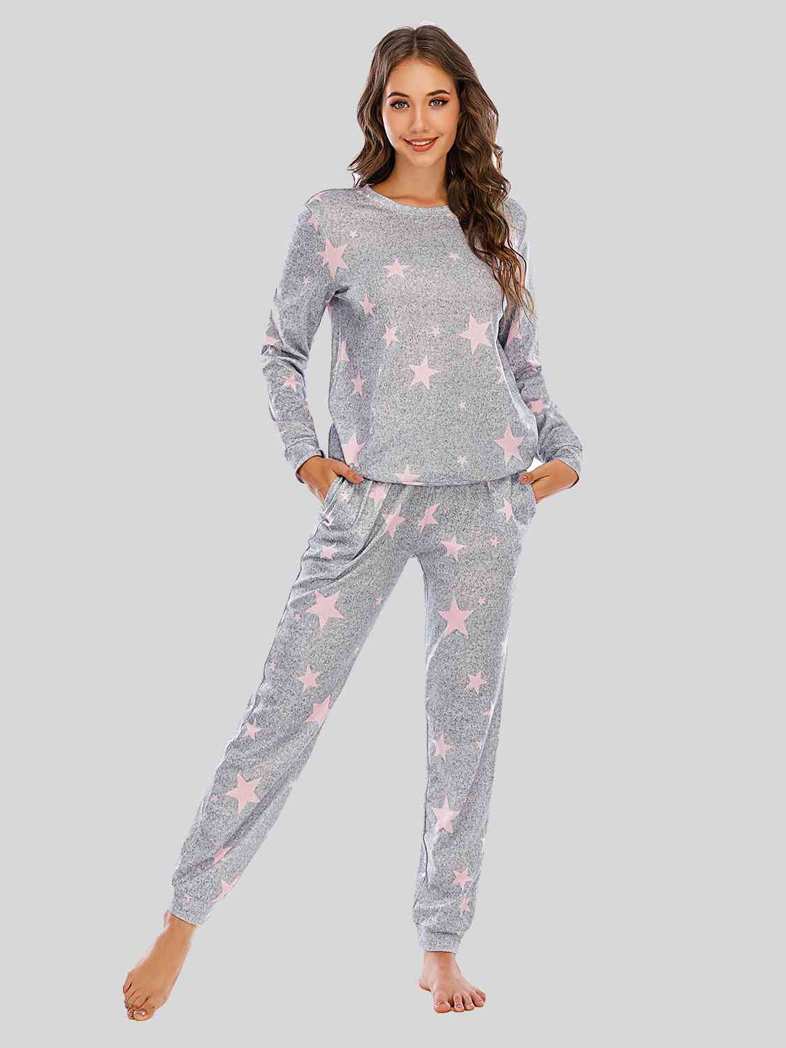 Star Top and Pants Lounge Set - Premium   - Just $55.95! Shop now at LACEDUPED