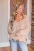 Frayed Hem Dropped Shoulder Sweater - Premium   - Just $43.95! Shop now at LACEDUPED