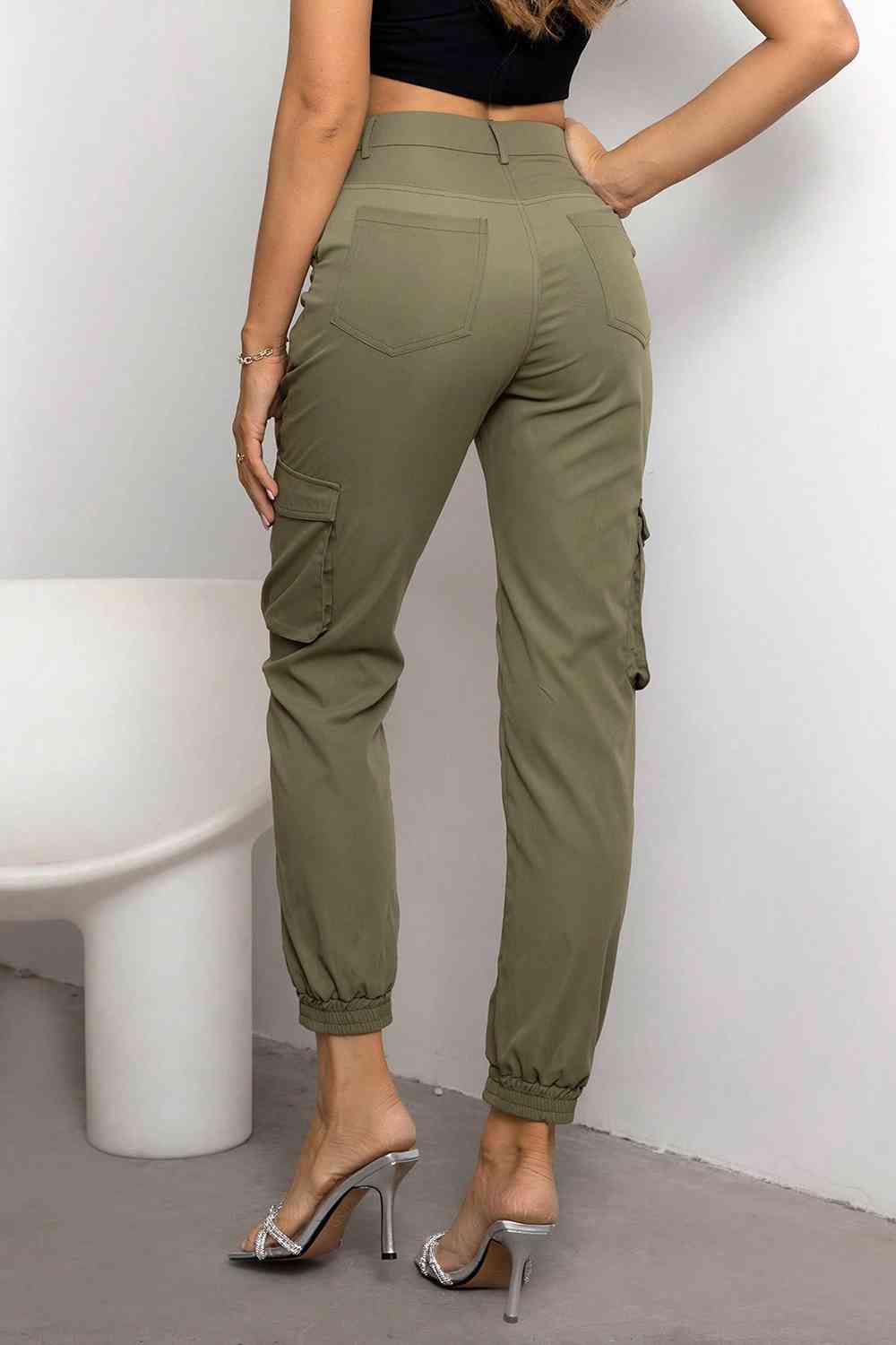 High Waist Cargo Pants - Premium   - Just $57.95! Shop now at LACEDUPED