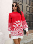 Snowflake Pattern Sweater Dress - Premium   - Just $39.95! Shop now at LACEDUPED