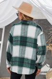 Plaid Button Up Dropped Shoulder Jacket - Premium   - Just $79.95! Shop now at LACEDUPED