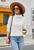 Turtleneck Cable-Knit  Long Sleeve Sweater - Premium   - Just $55.95! Shop now at LACEDUPED