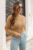 Cropped Mock Neck Cable-Knit Pullover Sweater - Premium   - Just $38.95! Shop now at LACEDUPED