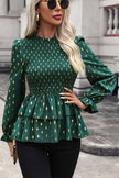 Smocked Flounce Sleeve Layered Blouse - Premium   - Just $41.95! Shop now at LACEDUPED