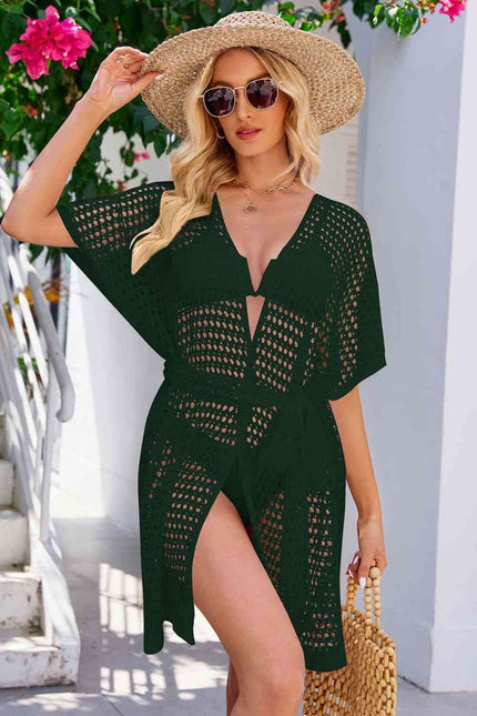 Openwork Tie Waist Cover Up - Premium   - Just $38.95! Shop now at LACEDUPED