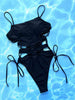 Cutout Lace-Up Spaghetti Strap One-Piece Swimsuit - Premium   - Just $34.95! Shop now at LACEDUPED