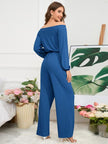 Off-Shoulder Straight Leg Jumpsuit - Premium   - Just $66.95! Shop now at LACEDUPED