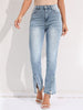 Slit Buttoned Jeans with Pockets - Premium   - Just $61.95! Shop now at LACEDUPED