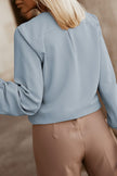 Button Up Round Neck Long Sleeve Shirt - Premium   - Just $39.95! Shop now at LACEDUPED