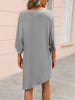 Round Neck Three-Quarter Sleeve Tee Dress - Premium   - Just $32.95! Shop now at LACEDUPED