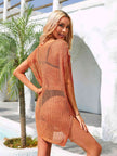 Side Slit Plunge Openwork Cover-Up - Premium   - Just $38.95! Shop now at LACEDUPED