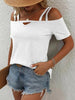 Double Spaghetti Straps Short Sleeve T-Shirt - Premium   - Just $36.95! Shop now at LACEDUPED